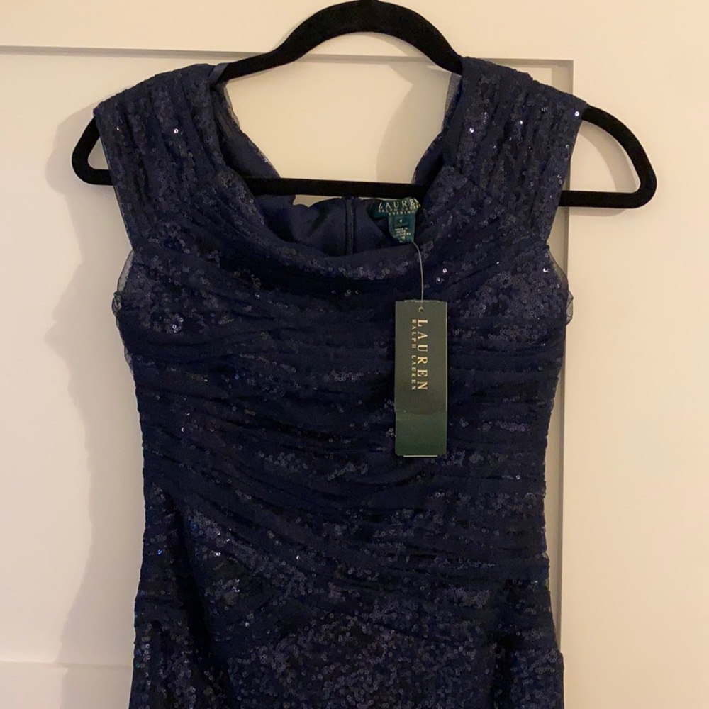 Ralph Lauren Navy Evening Gown
